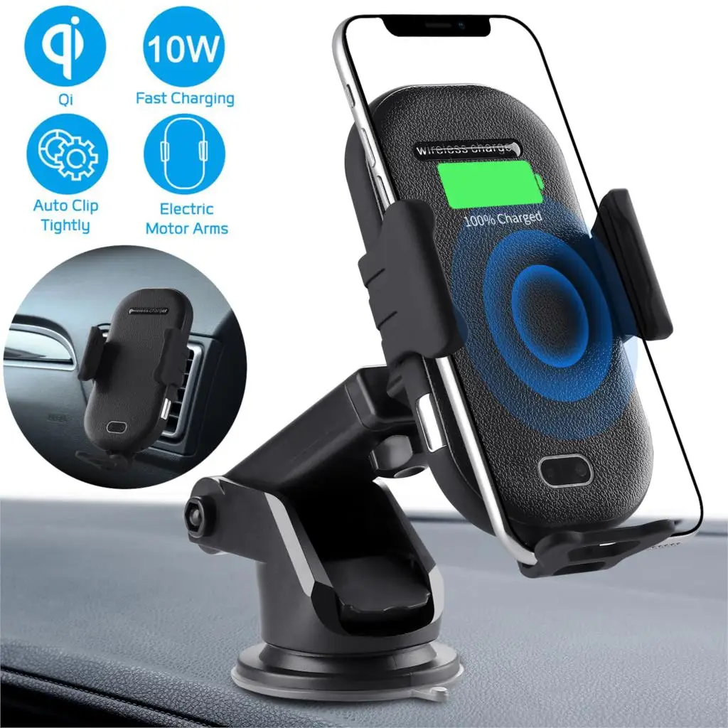 Qi Wireless Car Charger Auto Clamp Car 10W/7.5W Fast Charge and Standard 5W Charger Compatible For iPhone X/8/8 Plus Samsung S9
Qi Wireless Car Charger Auto Clamp Car 10W/7.5W Fast Charge and Standard 5W Charger Compatible For iPhone X/8/8 Plus Samsung S9