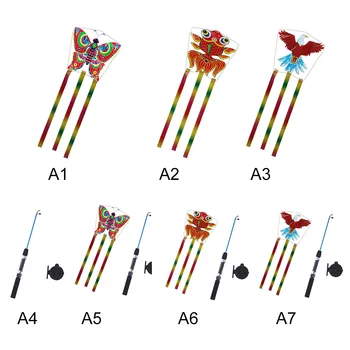 Flying Toy butterfly goldfish Colorful Kite Long Tail Nylon Outdoor Kites For Children Kid Stunt Kite Surf Control Bar and Line 
Flying Toy butterfly goldfish Colorful Kite Long Tail Nylon Outdoor Kites For Children Kid Stunt Kite Surf Control Bar and Line