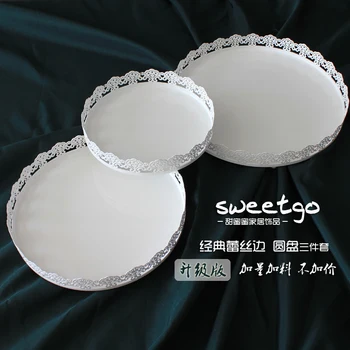 Cake display tray 8''/10''/12''round cake stand white iron dessert platter Home baking &pastry decoration supplier cake tools
Cake display tray 8''/10''/12''round cake stand white iron dessert platter Home baking &pastry decoration supplier cake tools