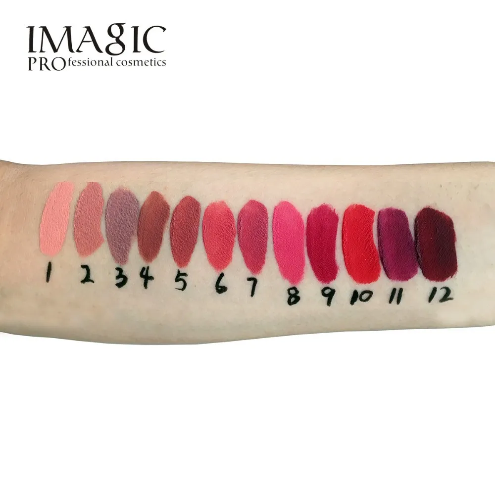 IMAGIC Matte 12Colors Lip Gloss Liquid Lipstick Waterproof Long Lasting Moisturizing Lipgloss MakeupCosmetics lips IMAGIC Matte 12Colors Lip Gloss Liquid Lipstick Waterproof Long Lasting Moisturizing Lipgloss MakeupCosmetics lips