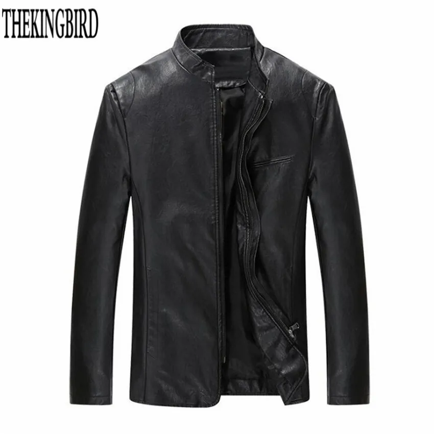 Men Zipper Leather Jacket Black Spring/fall Korean Version Stand Collar Thin Male PU Leather Coat Solid Leisure Slim jackets 4XL 
Men Zipper Leather Jacket Black Spring/fall Korean Version Stand Collar Thin Male PU Leather Coat Solid Leisure Slim jackets 4XL