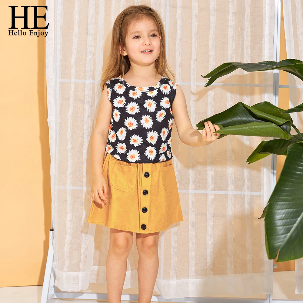HE Hello Enjoy Girls Clothes Set Flower Top+Skirt Princess Sets For Girl Infantil Kids Clothing Fashion Design 2019 Summer New
HE Hello Enjoy Girls Clothes Set Flower Top+Skirt Princess Sets For Girl Infantil Kids Clothing Fashion Design 2019 Summer New