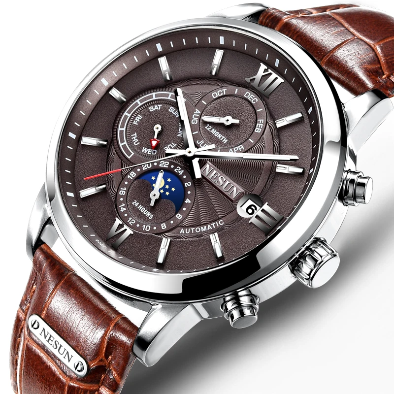 

Switzerland Nesun Watch Men Luxury Brand Automatic Mechanical Men Watches Sapphire relogio masculino 30M Waterproof N9027-1
