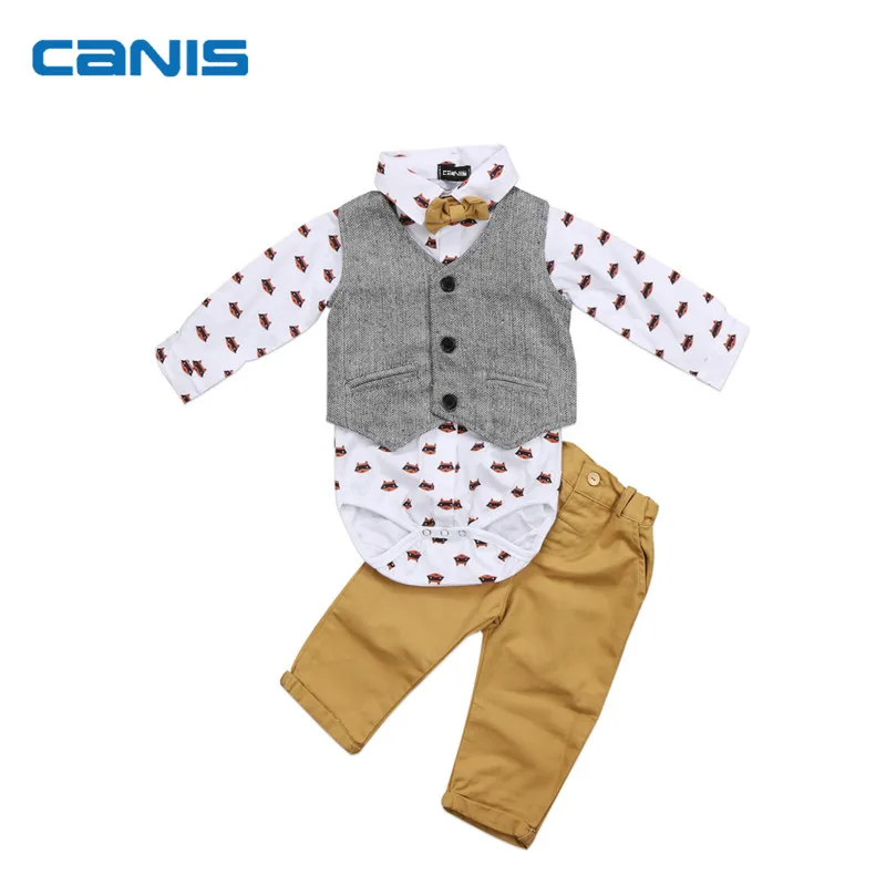 Cotton Toddler Baby Boys Formal Suit Waistcoat Pants Casual Outfits Newest Fashion Clothes Set
Cotton Toddler Baby Boys Formal Suit Waistcoat Pants Casual Outfits Newest Fashion Clothes Set