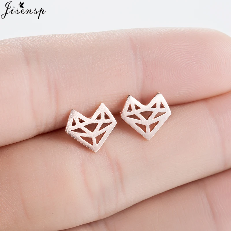 Jisensp New Fashion Origami Fox Stud Earrings for Women Simple Animal Earrings Fox Jewelry Girls Party Gifts pendientes oorbelle
Jisensp New Fashion Origami Fox Stud Earrings for Women Simple Animal Earrings Fox Jewelry Girls Party Gifts pendientes oorbelle