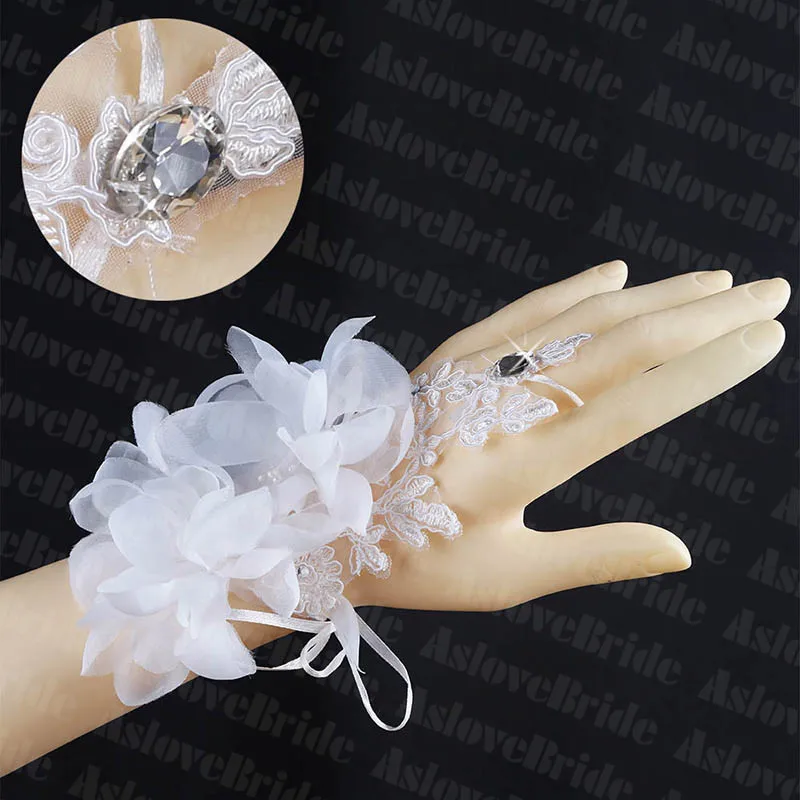 2014 New Fashion Handmade Bride Flowers Fingerless Lace Gloves G95 | Свадьбы и торжества