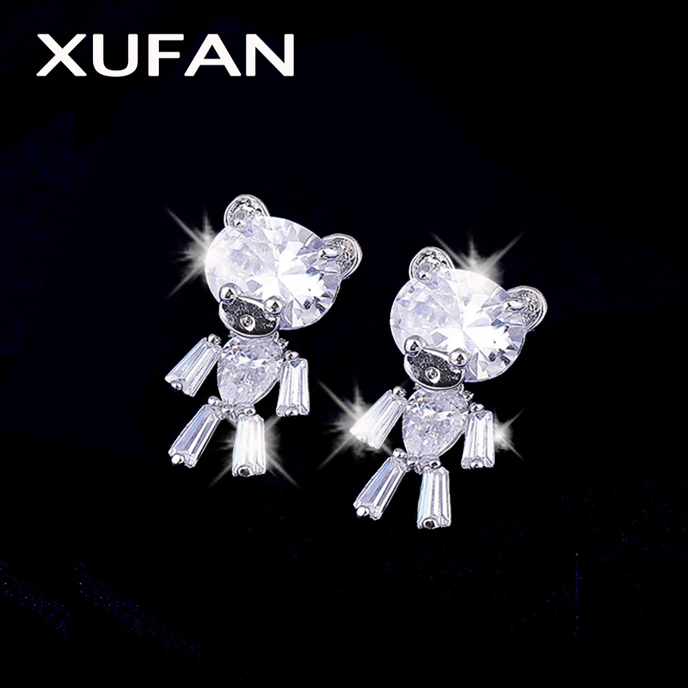 White&Black Lovely Small Bear Cubic Zirconia Stud Earrings for girls Fashion CZ Jewelry Party Accessories women Dropshipping
White&Black Lovely Small Bear Cubic Zirconia Stud Earrings for girls Fashion CZ Jewelry Party Accessories women Dropshipping