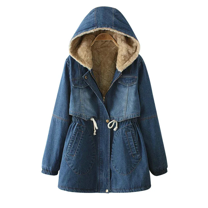 2019 Women Denim Jacket Winter New Medium Long Warm Hooded Outerwear Autumn Fashion Leisure Long-Sleeved Denim Women Coat JIA161
2019 Women Denim Jacket Winter New Medium Long Warm Hooded Outerwear Autumn Fashion Leisure Long-Sleeved Denim Women Coat JIA161