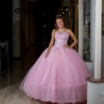 Pink Tulle Quinceanera Dresses 2020 Princess Crystal Puffy Ball Gown Sweet 16 Party Dress Pageant 15 Years Debutante Gowns
Pink Tulle Quinceanera Dresses 2020 Princess Crystal Puffy Ball Gown Sweet 16 Party Dress Pageant 15 Years Debutante Gowns