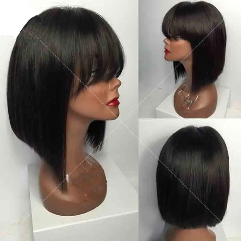 LUFFYHAIR Silk Base Lace Front Bob Wigs with Bangs Glueless Straight Short Bob Silk Top Wig Pre Plucked 130% Density Full End
LUFFYHAIR Silk Base Lace Front Bob Wigs with Bangs Glueless Straight Short Bob Silk Top Wig Pre Plucked 130% Density Full End