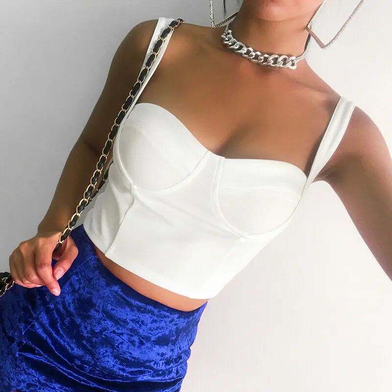 Women Sexy Low Chest Slim Casual Tank Top Sleeveless Strapless White T-Shirt Crop Cami Tops
Women Sexy Low Chest Slim Casual Tank Top Sleeveless Strapless White T-Shirt Crop Cami Tops