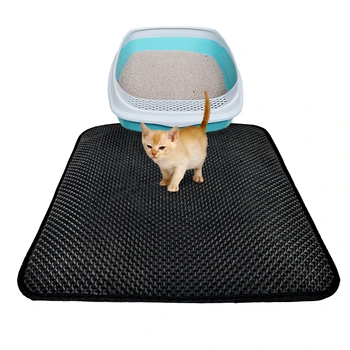 Pet Waterproof Cat Litter Mat Pad Black Cats Trapper Double-Layer Nonslip EVA Protect Floor Feeding Honeycomb Catcher Mats
Pet Waterproof Cat Litter Mat Pad Black Cats Trapper Double-Layer Nonslip EVA Protect Floor Feeding Honeycomb Catcher Mats