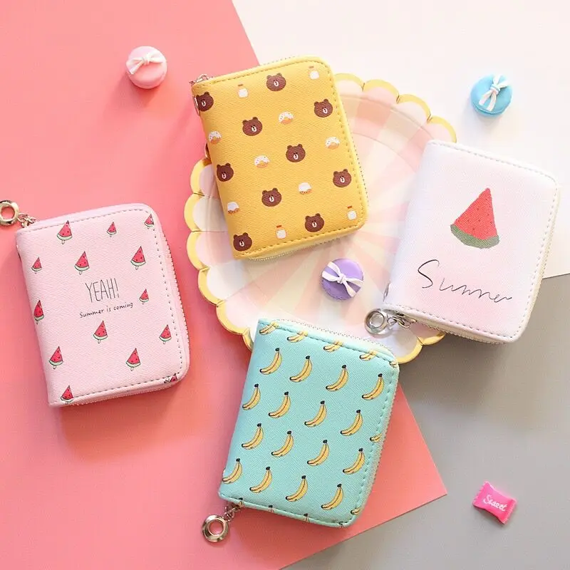 Summer Bear Watermelon Banana Fruit Ice cream Milk bottle Wild Carrot Printed Coin Purse Cute Pattern Girls Mini Wallet Lovely
Summer Bear Watermelon Banana Fruit Ice cream Milk bottle Wild Carrot Printed Coin Purse Cute Pattern Girls Mini Wallet Lovely