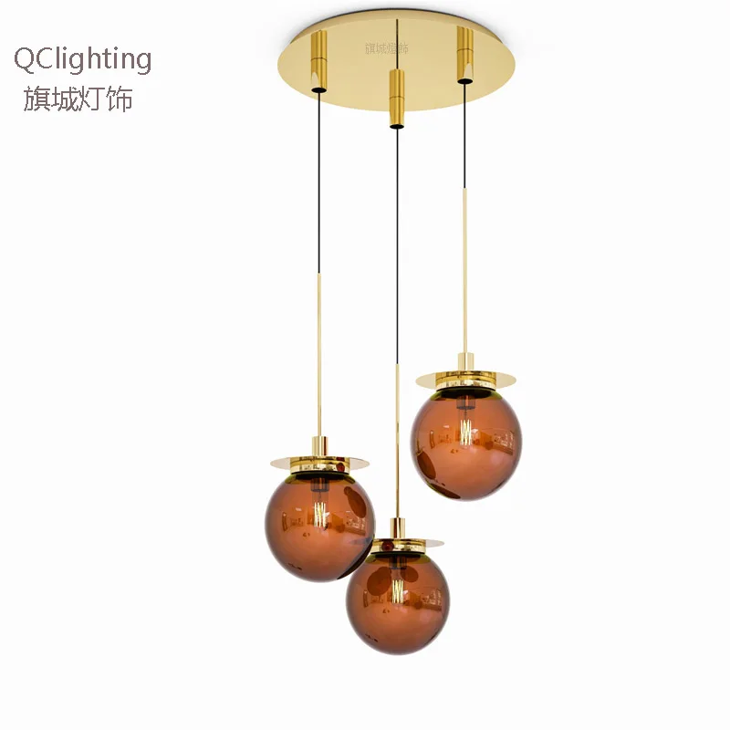 Modern loft glass ball pendant light LED E27 Nordic hanging lamp with 2 colors for living room restaurant bedroom lobby kitchen
Modern loft glass ball pendant light LED E27 Nordic hanging lamp with 2 colors for living room restaurant bedroom lobby kitchen