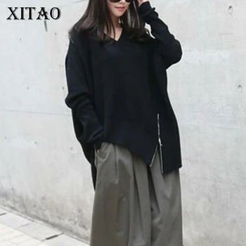 XITAO Harajuku Plus Size Knit Sweater Casual V Neck Long Sleeve Irregular Patchwork Zipper Korean Fashion Autumn New CXB792
XITAO Harajuku Plus Size Knit Sweater Casual V Neck Long Sleeve Irregular Patchwork Zipper Korean Fashion Autumn New CXB792