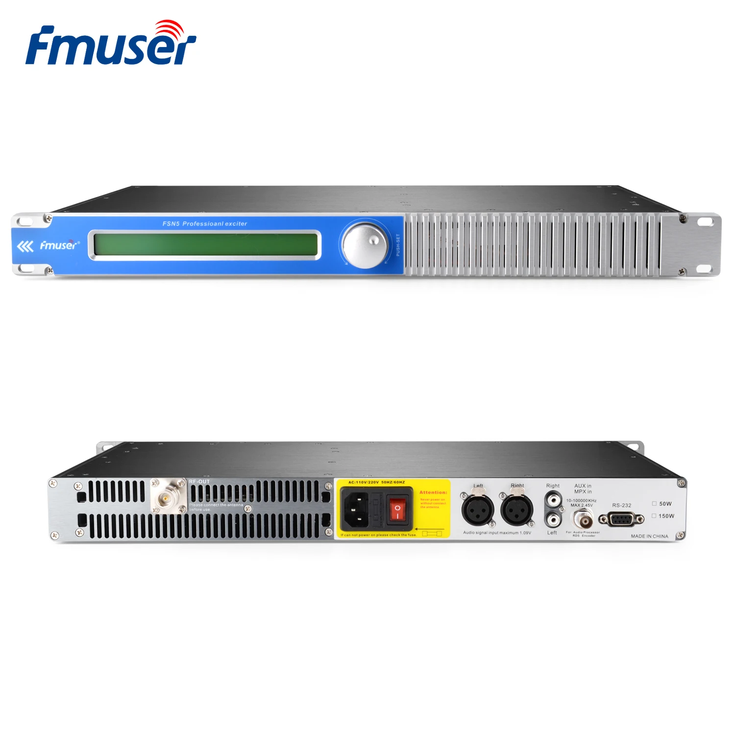 FMUSER FMT5.0-150H 100W 150W FM Transmitter FM Broadcast Radio Transmitter FM Exciter For Community Radio Station
FMUSER FMT5.0-150H 100W 150W FM Transmitter FM Broadcast Radio Transmitter FM Exciter For Community Radio Station