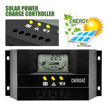 12V/24V Solar Panel Controller Regulator Charge Battery Safe Protect With LCD Graphic Screen Black 30A
12V/24V Solar Panel Controller Regulator Charge Battery Safe Protect With LCD Graphic Screen Black 30A