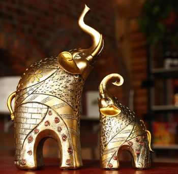 The golden Mother and Child elephant furnishing article Creative gift Home Decor Craft Resin Craft
The golden Mother and Child elephant furnishing article Creative gift Home Decor Craft Resin Craft