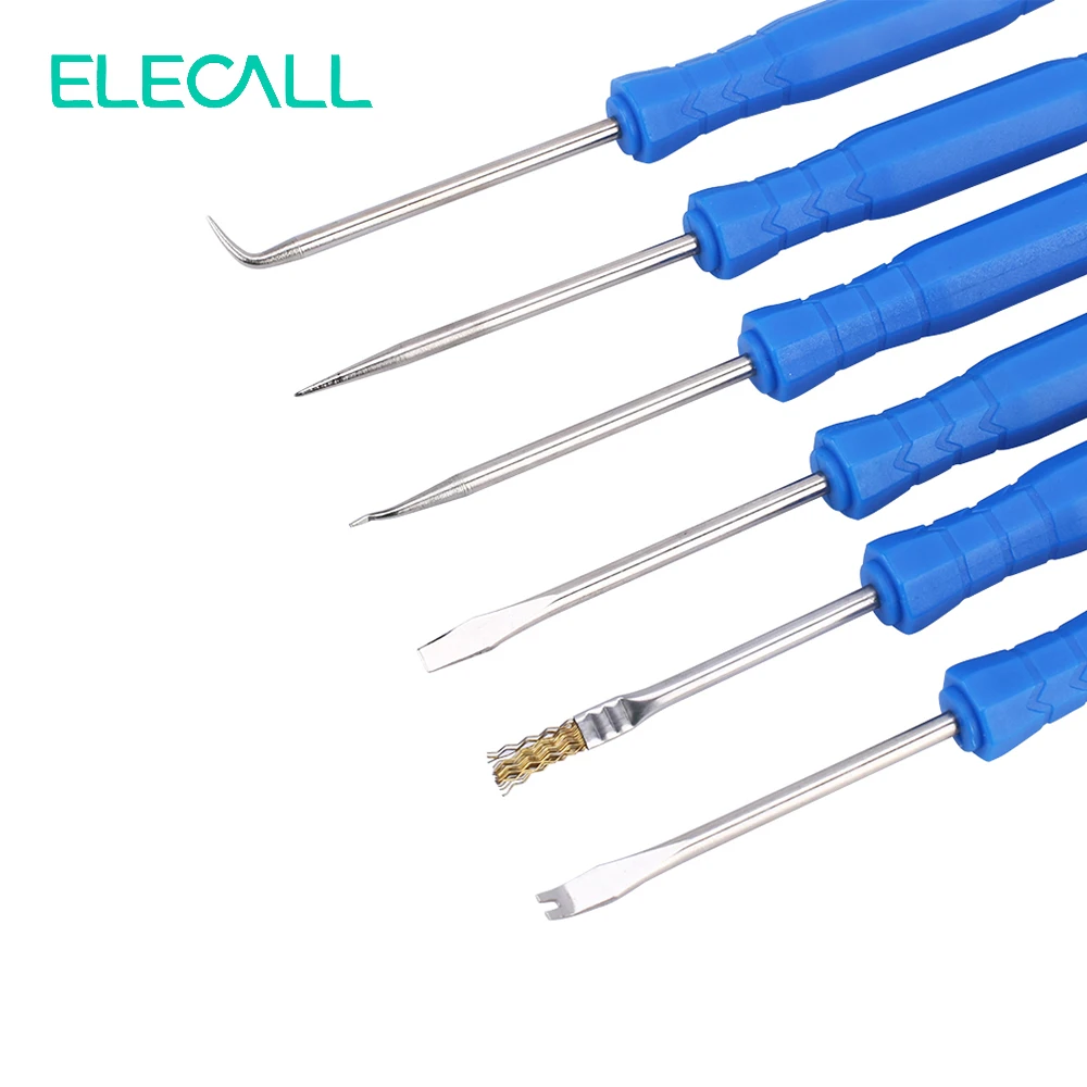 ELECALL 6pcs/lot Steel Solder assist Aids Tool Set Repair Tool Set Electronic Components Welding Grinding Cleaning tools
ELECALL 6pcs/lot Steel Solder assist Aids Tool Set Repair Tool Set Electronic Components Welding Grinding Cleaning tools