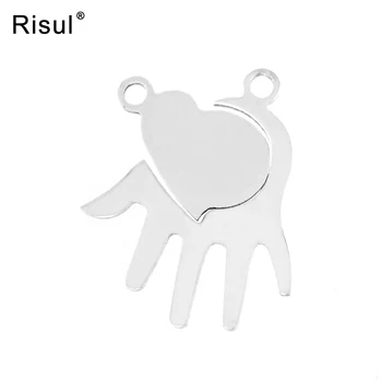 Risul Lover's Charms Heart in Hand Pendants 2 in 1 set pendant engrave print style Mirror polish Stainless steel wholesale 50pcs
Risul Lover's Charms Heart in Hand Pendants 2 in 1 set pendant engrave print style Mirror polish Stainless steel wholesale 50pcs