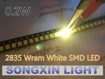 1000PCS/lot Warm white 2835 Ultra Bright SMD LED 0.2W 21-23LM light emitting diode chip leds
1000PCS/lot Warm white 2835 Ultra Bright SMD LED 0.2W 21-23LM light emitting diode chip leds
