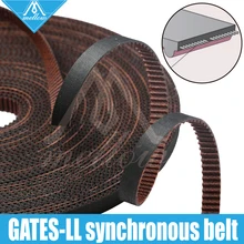 Alta qualidade impressora 3D GATES-LL-2GT engrenagem síncrona cinto Largura GT2 6MM 9MM 10 MILÍMETROS correia dentada, resistente ao desgaste para BLV mgn Cubo(China)