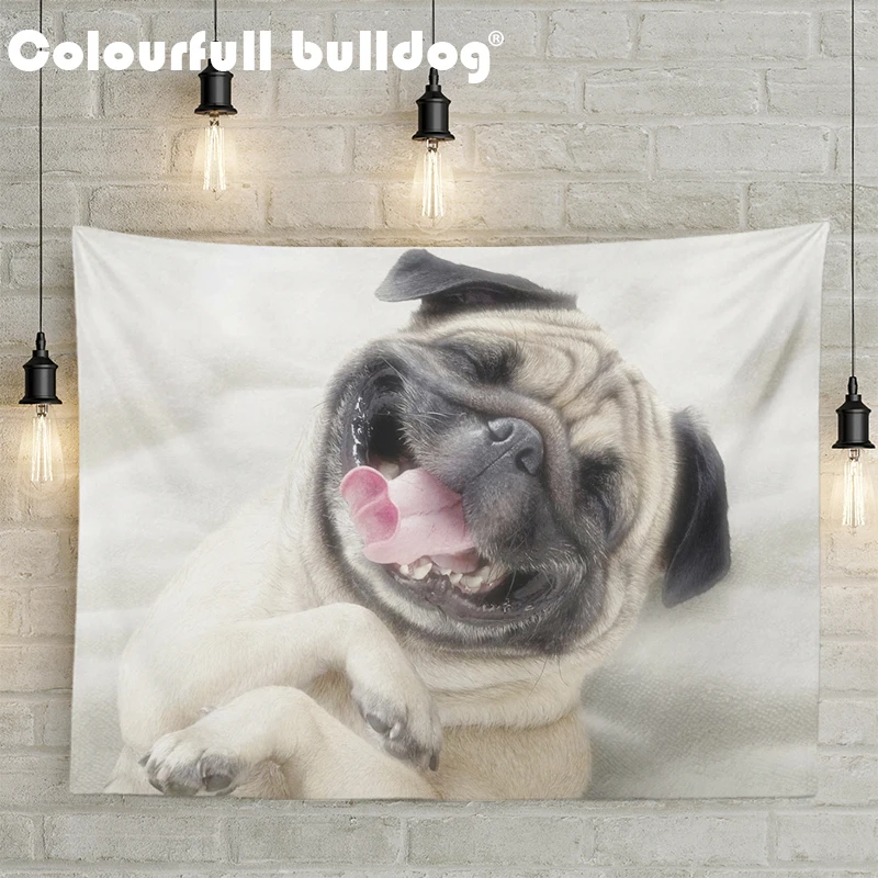 Decorate Children Room Cute Pug Acting Cute Tongue Out Wall Hanging Tapestry Lying in Grass Bedspread Yoga Mat Decor Beach Towel
Decorate Children Room Cute Pug Acting Cute Tongue Out Wall Hanging Tapestry Lying in Grass Bedspread Yoga Mat Decor Beach Towel