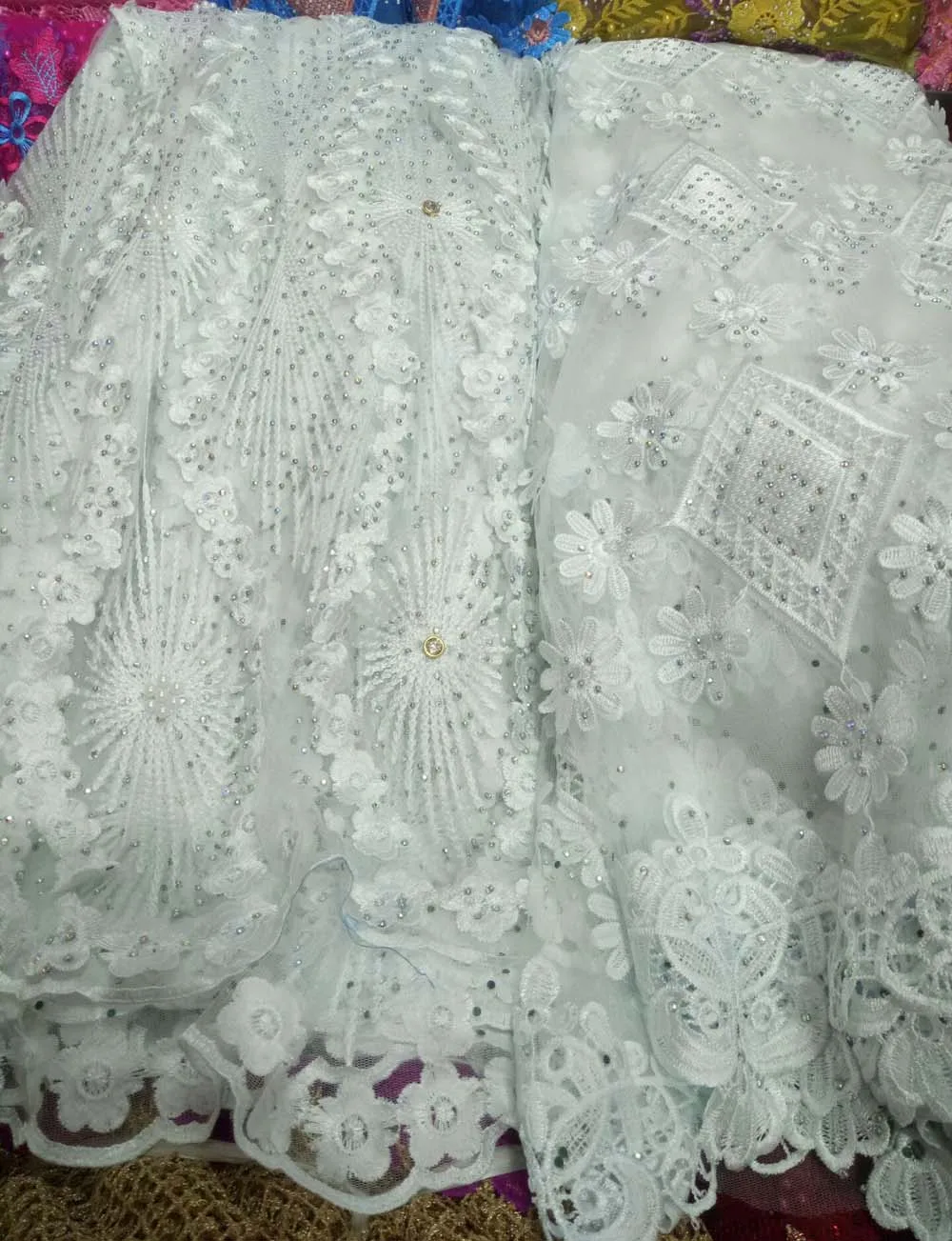 Women Fashion Clothes High Quality Wholesale Price Latest Net Dress Designs Tulle Lace Fabric white Color African Lace Fabric
Women Fashion Clothes High Quality Wholesale Price Latest Net Dress Designs Tulle Lace Fabric white Color African Lace Fabric