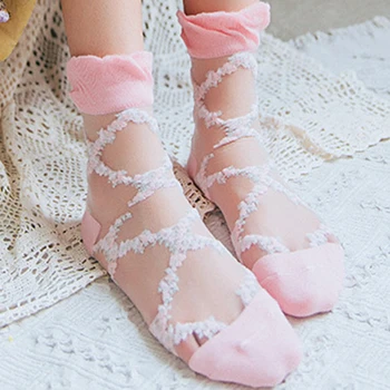 Rhombic Lace Transparent Crystal Stockings Comfortable Transparent Silk Harajuku Fresh Stockings in Literature and Art
Rhombic Lace Transparent Crystal Stockings Comfortable Transparent Silk Harajuku Fresh Stockings in Literature and Art