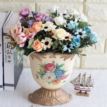Fake Rose & Chrysanthemum Bunch (5 stems/piece) Simulation Oil Painting Roses for Home Showcase Decorative Artificial Flowers
Fake Rose & Chrysanthemum Bunch (5 stems/piece) Simulation Oil Painting Roses for Home Showcase Decorative Artificial Flowers