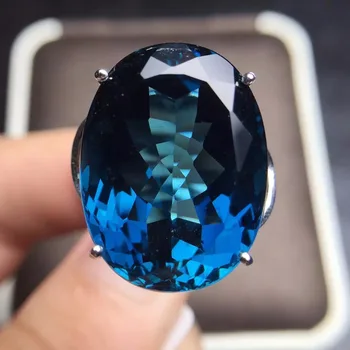 Fine Jewelry Real 18K Rose Gold AU750 100% Natural London Blue Topaz Gemstones Female Rings for Women Fine Ring
Fine Jewelry Real 18K Rose Gold AU750 100% Natural London Blue Topaz Gemstones Female Rings for Women Fine Ring