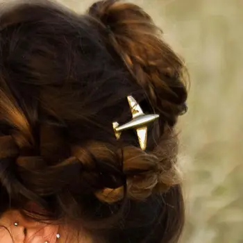 Fashion Women Metal Plane Hair Clip Gold Silver Color Simple Aircraft Hairpin Hair Accessories Jewelry Ladies Girls Gifts
Fashion Women Metal Plane Hair Clip Gold Silver Color Simple Aircraft Hairpin Hair Accessories Jewelry Ladies Girls Gifts