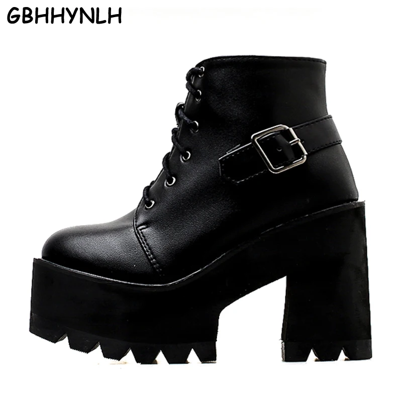 GBHHYNLH Fashion Black Ankle Boots For Women Thick Heels 2019 New Autumn winter Platform Shoes High Heels gladiator boots LJA425 
GBHHYNLH Fashion Black Ankle Boots For Women Thick Heels 2019 New Autumn winter Platform Shoes High Heels gladiator boots LJA425