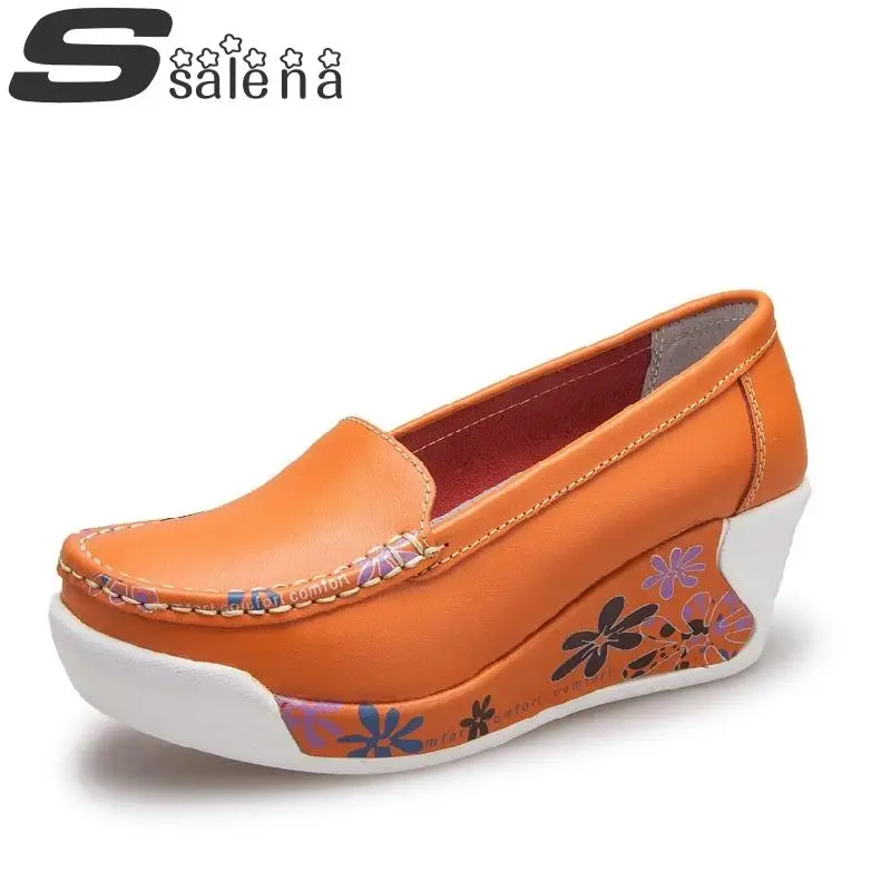 Nurse shoes genuine leather swing platform shoes female loss weight shoes woman flat causal shoes
Nurse shoes genuine leather swing platform shoes female loss weight shoes woman flat causal shoes