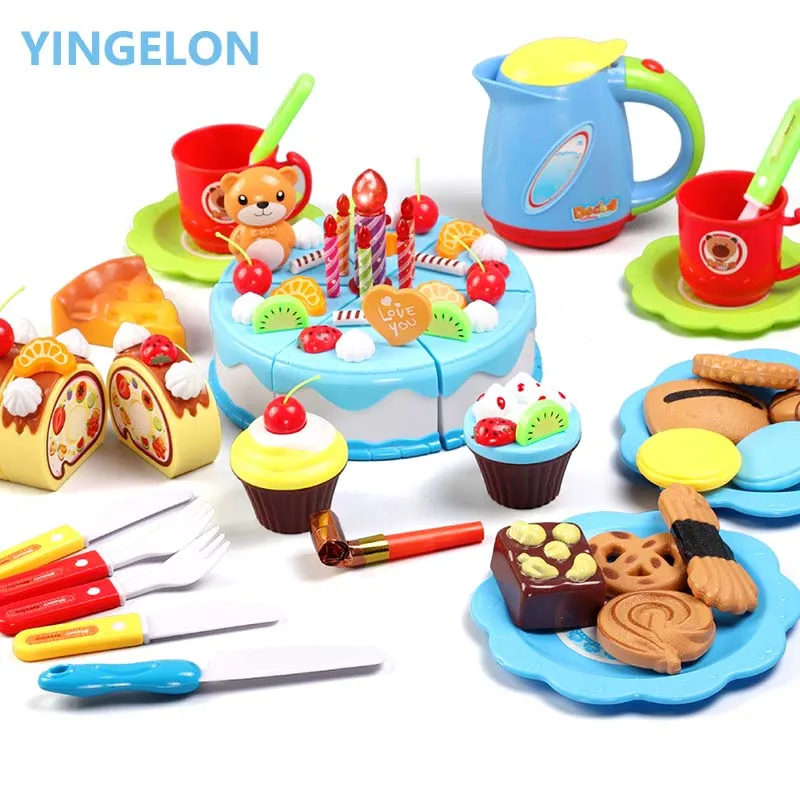 YINGELON 37-80 PCS Kids DIY Kitchen Small Plastic Toys Play Set Cutting Birthday Cake Kitchen Food Toy Girls Gift for Children
YINGELON 37-80 PCS Kids DIY Kitchen Small Plastic Toys Play Set Cutting Birthday Cake Kitchen Food Toy Girls Gift for Children