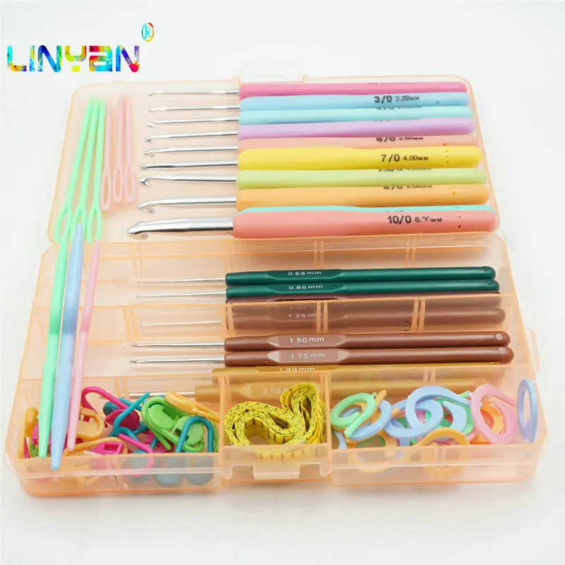 18 pieces Crochet Hook Set Weave Craft Yarn sewing accessories tool box cross stitch tools needle needlework for sweater t59
18 pieces Crochet Hook Set Weave Craft Yarn sewing accessories tool box cross stitch tools needle needlework for sweater t59