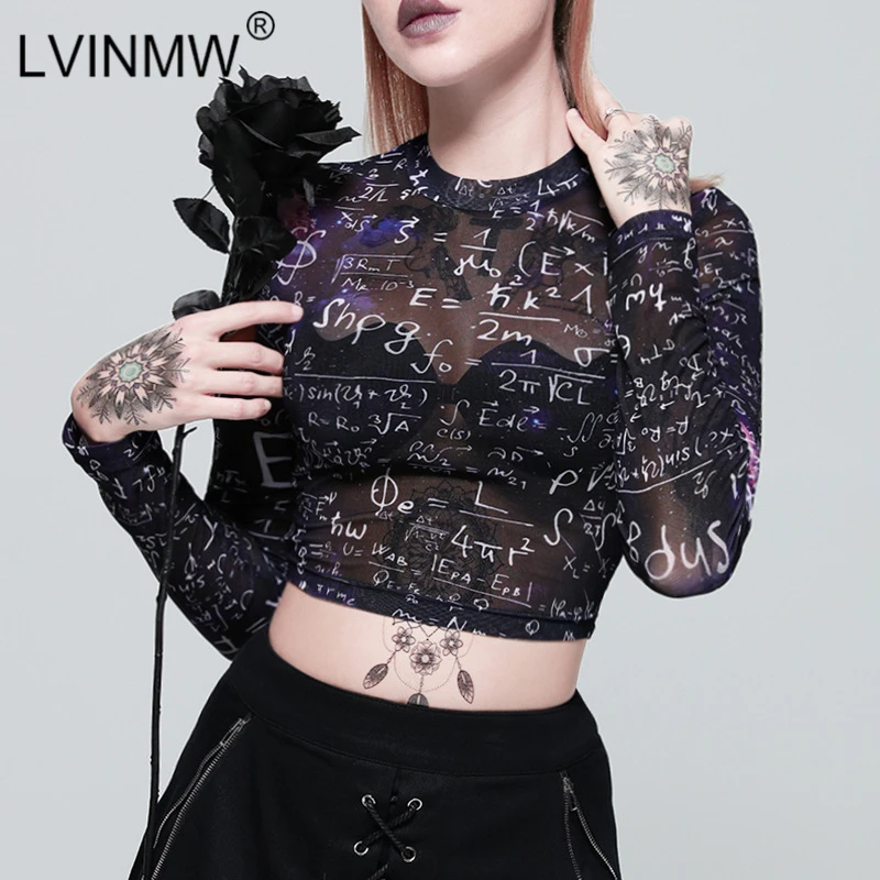 LVINMW Black Mesh See Through Letter Print O Neck Long Sleeve Crop Top High Waist Ruched A-line Skirt Summer Women 2 Piece Set
LVINMW Black Mesh See Through Letter Print O Neck Long Sleeve Crop Top High Waist Ruched A-line Skirt Summer Women 2 Piece Set