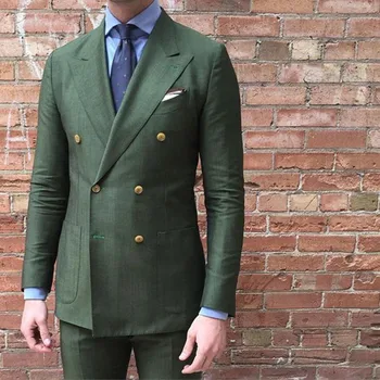 2018 Double Breasted olive Green Men wedding Suit Terno Slim Fit 2 Pieces Fashion Party groom Tuxedo Mens Work Wear Suits Blazer
2018 Double Breasted olive Green Men wedding Suit Terno Slim Fit 2 Pieces Fashion Party groom Tuxedo Mens Work Wear Suits Blazer