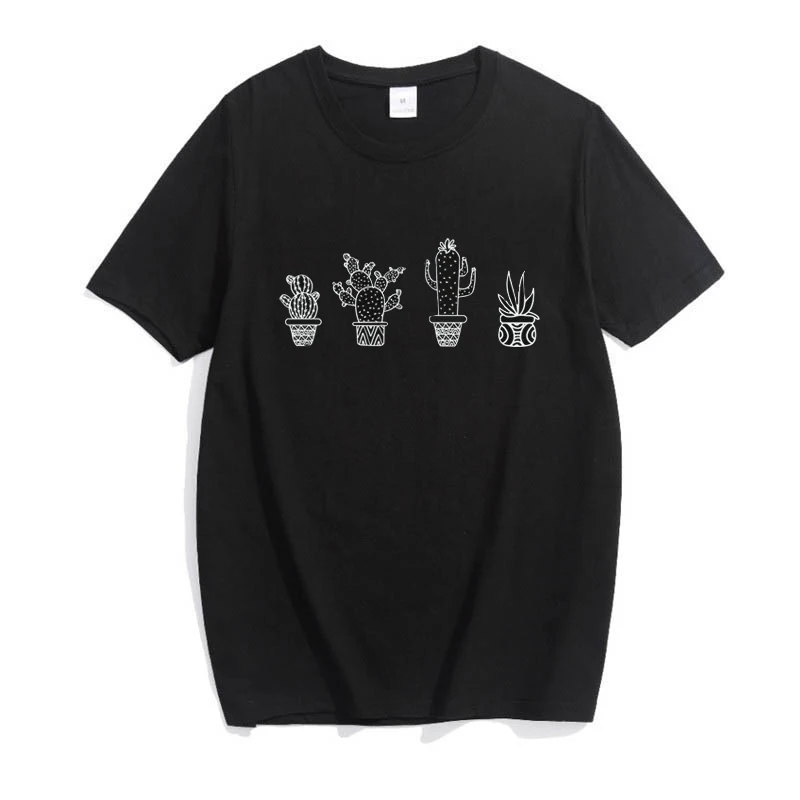 Cactus T shirt Women Casual Summer Tshirts Femme tops & tees Vintage Black White T-shirt Women
Cactus T shirt Women Casual Summer Tshirts Femme tops & tees Vintage Black White T-shirt Women