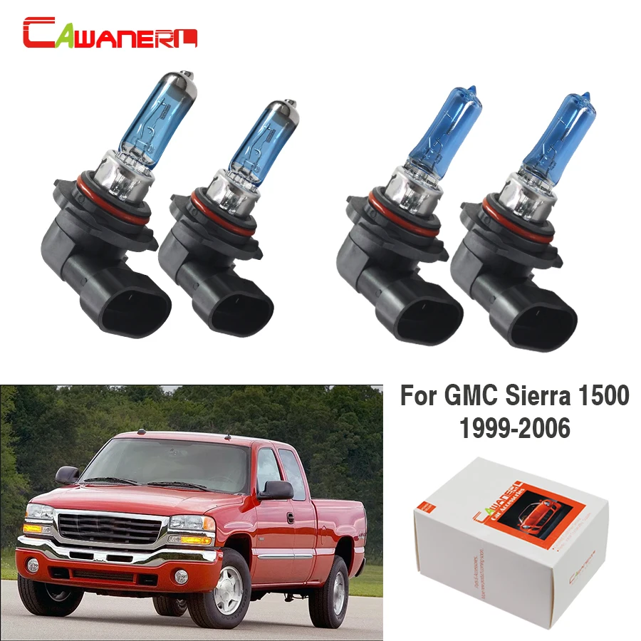 Cawanerl 4 Pieces 100W Car Light Halogen Bulb Headlight High & Low Beam 4300K Warm White 12V For GMC Sierra 1500 1999-2006
Cawanerl 4 Pieces 100W Car Light Halogen Bulb Headlight High & Low Beam 4300K Warm White 12V For GMC Sierra 1500 1999-2006