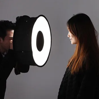 

Ring Softbox Speedlight Round Style Flash Light Shoot Soft box Foldable Soft Flash Light Diffuser Cameras