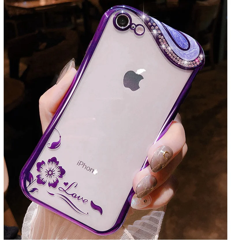 Luxury Plating Glitter Diamond Clear Phone case For iPhone X XR XS MAX Slim Soft TPU Silicone For iPhone 8 7 6s Plus Back Cover
Luxury Plating Glitter Diamond Clear Phone case For iPhone X XR XS MAX Slim Soft TPU Silicone For iPhone 8 7 6s Plus Back Cover