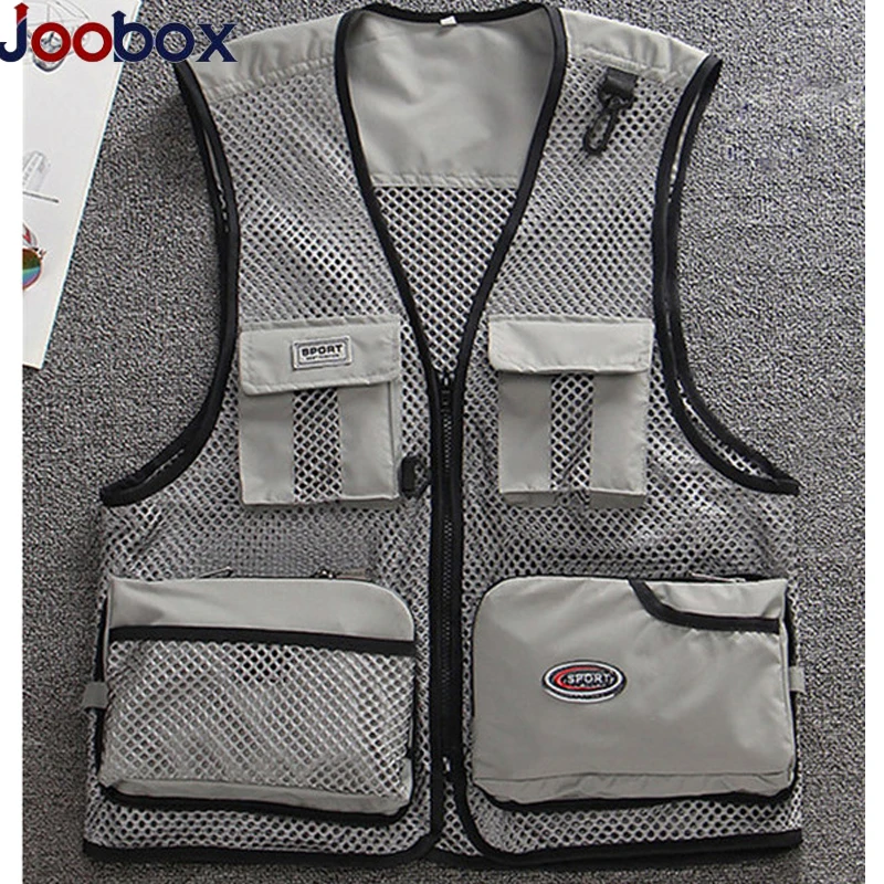JOOBOX 2018 many pockets vest Waistcoat Suitable super light weight vest Vest Men Mesh Multi-pockets Gilet Homme Puls size L-4XL 
JOOBOX 2018 many pockets vest Waistcoat Suitable super light weight vest Vest Men Mesh Multi-pockets Gilet Homme Puls size L-4XL
