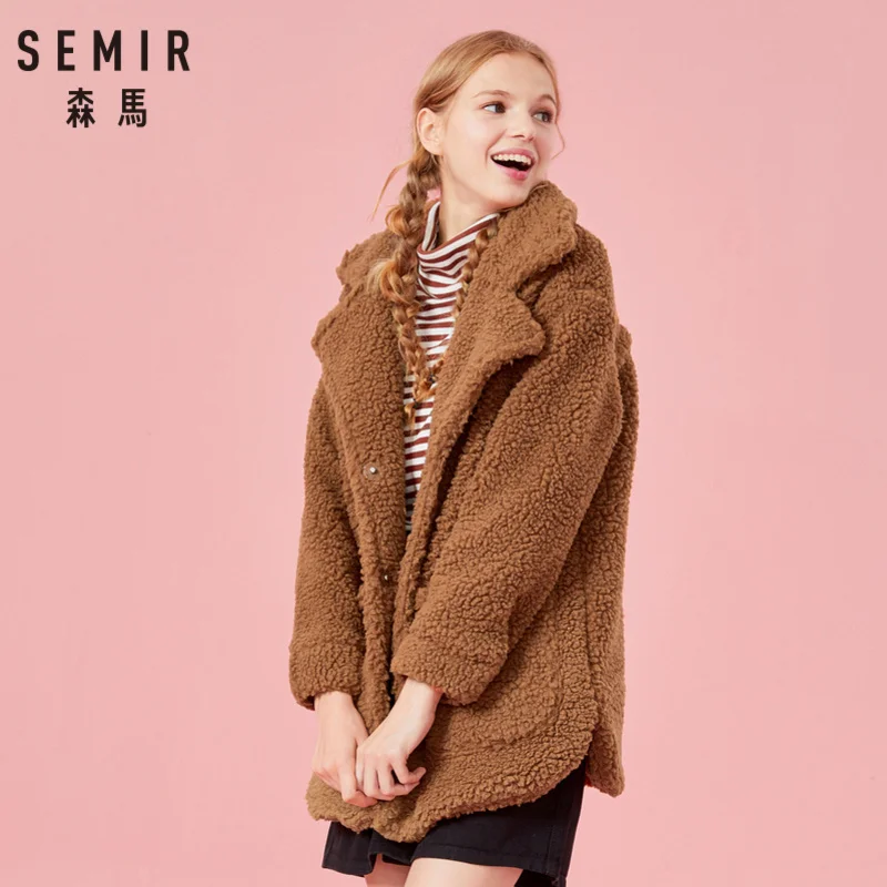 SEMIR Women Oversized Sherpa Jacket with Snap Button Closure Women's Long Sherpa Jacket with Front Pocket Satin Lined Cozy Style
SEMIR Women Oversized Sherpa Jacket with Snap Button Closure Women's Long Sherpa Jacket with Front Pocket Satin Lined Cozy Style