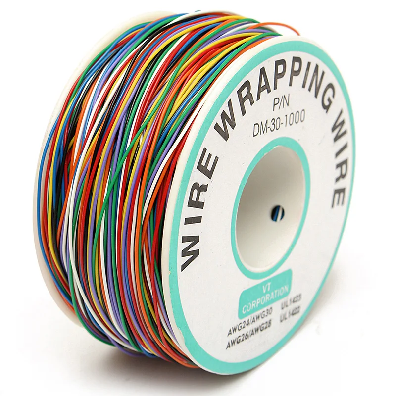 1pc New 30 AWG Wrapping Wire 0.25mm Tin Plated Copper 8-Colored Wire Wrap Insulation Test Cable For Motherboard LCD Display
1pc New 30 AWG Wrapping Wire 0.25mm Tin Plated Copper 8-Colored Wire Wrap Insulation Test Cable For Motherboard LCD Display