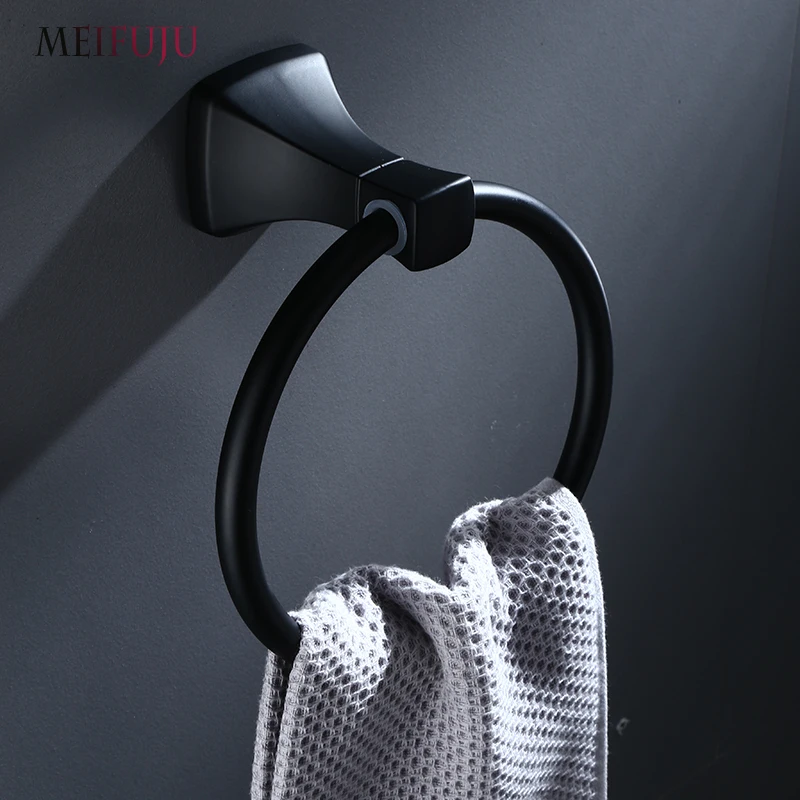Bathroom Towel Ring Black Towel Rings Wall Mount Towel Ring Holder Hanger Bar Round Rack Shelf Aluminum Bathroom Accessories
Bathroom Towel Ring Black Towel Rings Wall Mount Towel Ring Holder Hanger Bar Round Rack Shelf Aluminum Bathroom Accessories