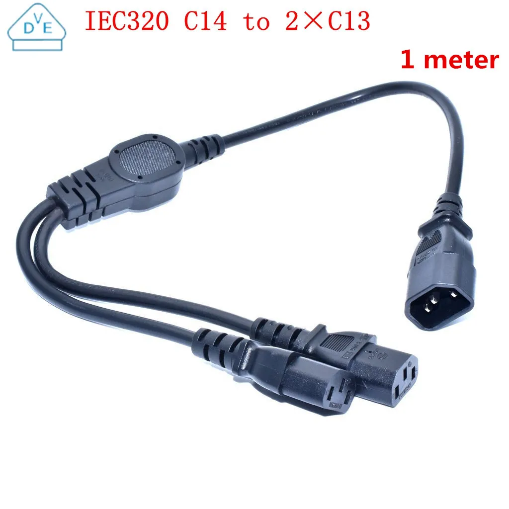 High Quality IEC 320 C14 to 2 x C13 Y Splitter Cord, 10A, 250V , IEC 320 Male to 2 Female Adapter 1 pcs
High Quality IEC 320 C14 to 2 x C13 Y Splitter Cord, 10A, 250V , IEC 320 Male to 2 Female Adapter 1 pcs