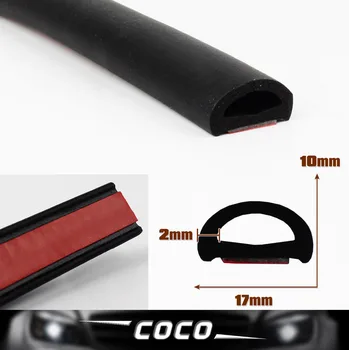 315" Flat "D" Shape Pillar 17mm BLACK Edge Trim Seal Strip Camper Rubber Car Truck weatherstrip Insulation self adhesive 800cm
315" Flat "D" Shape Pillar 17mm BLACK Edge Trim Seal Strip Camper Rubber Car Truck weatherstrip Insulation self adhesive 800cm