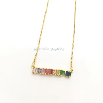 10pcs/lot Gold Color Rainbow Cubic Zirconia Pendant Necklace Hot Colored Fashion Jewelry
10pcs/lot Gold Color Rainbow Cubic Zirconia Pendant Necklace Hot Colored Fashion Jewelry