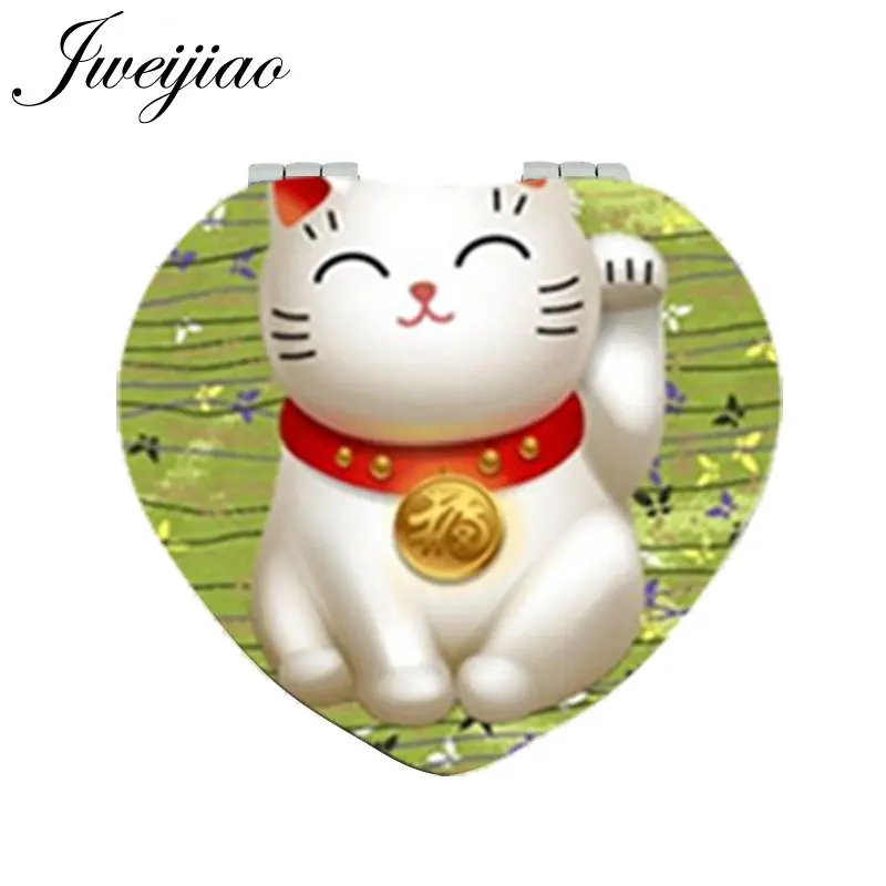 JWEIJIAO Fortune Cat Heart Pocket Mirror Jingling Bell PU Leather Mini Folding 1x/2x Magnifying Makeup Mirror for Beauty Tools
JWEIJIAO Fortune Cat Heart Pocket Mirror Jingling Bell PU Leather Mini Folding 1x/2x Magnifying Makeup Mirror for Beauty Tools